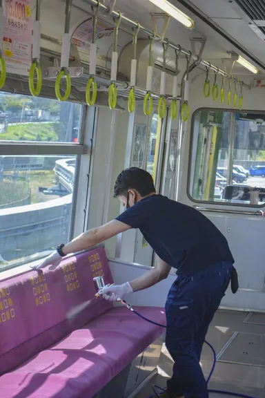 シート抗ウイルス施工