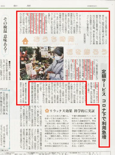 中日新聞様2021年1月6日朝刊掲載