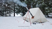 冬キャンプにぴったり！テント内でストーブが使えます