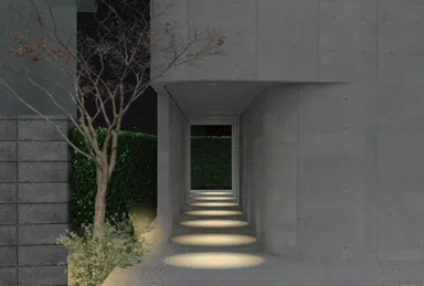 エントランスアプローチ夜景