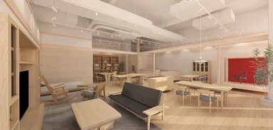 木の素材感を大切にしたぬくもりある店内(2)