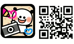 「フォトデコ！」ロゴ／QRコード