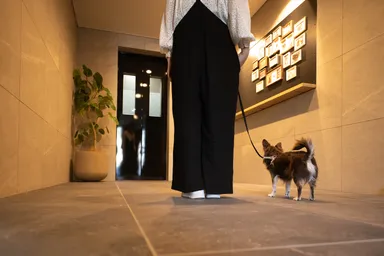 エントランスにはペットちゃんの写真を掲示しています