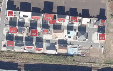 建物上太陽光発電設備の形状抽出・面積算定