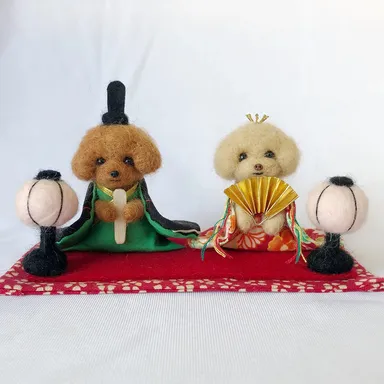 ペットの写真から作る「うちの子雛人形」イメージ