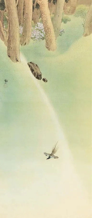 下村 観山「枯木鳥」