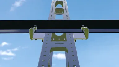 一般鋼材取付アダプタ使用例2