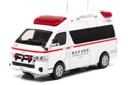 左前：1/43 トヨタ ハイメディック 2019 神奈川県横浜市消防局高規格救急車