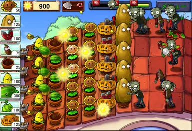 プラントvs.ゾンビ　プレイ画面
