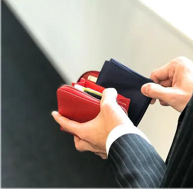 ミニマム財布にエコバッグを格納！