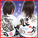 和柄手描きTシャツ