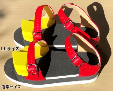 足指握力(足趾把持力)の強化ができるサンダル型フットギア「ワシーガトウズ」通常、LLサイズ比較