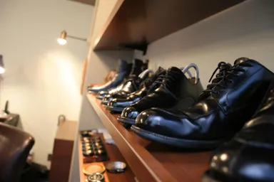 磨きあがった靴達