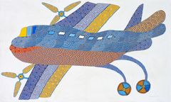Photo.07　飛行機(1999年　78×98cm) ジャンガル・シン・シュヤム