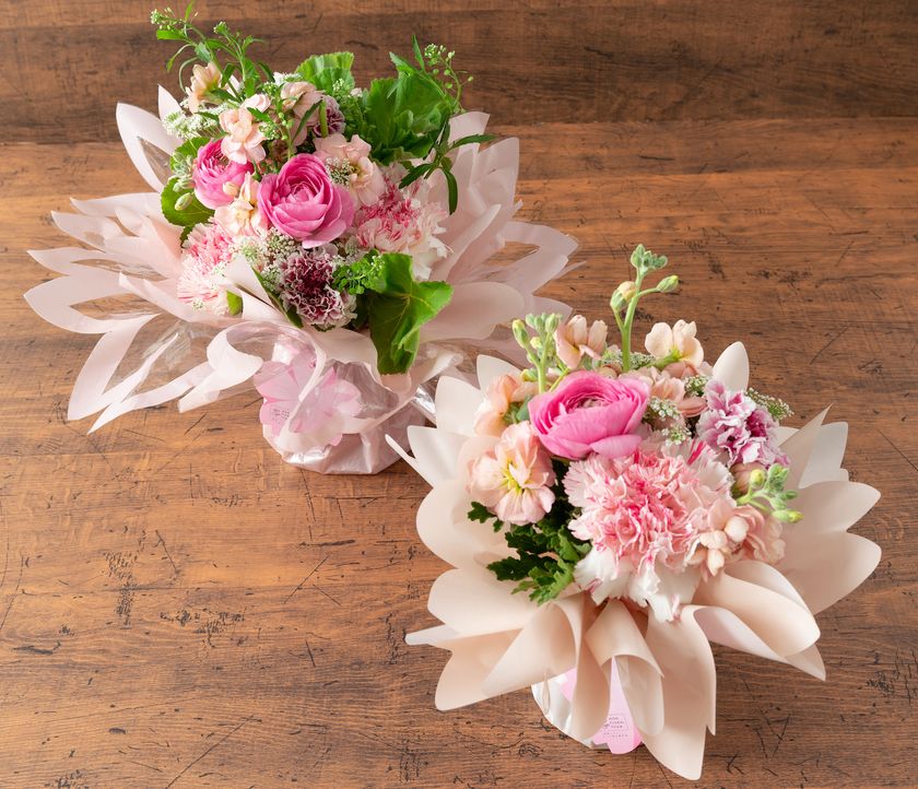 おうちでお花見 「#うち花見」ができる
桜の花びらをイメージした華やかなラッピング
「サクラシュシュフルール」
3月4日（木）から店頭で販売開始
〜オンラインショッピングサイトでは先行して
セット商品の注文を受付中〜
