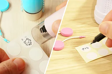 無地の耐水シール10枚付き