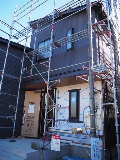 住宅外壁工事の様子02