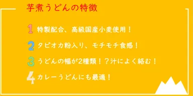 芋煮うどん特徴