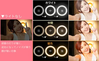 3色×3段階の明るさ調整