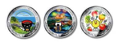 東日本大震災復興コイン銀貨三点