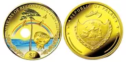 東日本大震災復興コイン金貨表裏