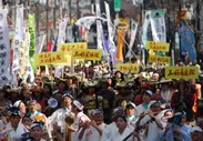 毎年3月に開催される三好長慶公武者行列in大東