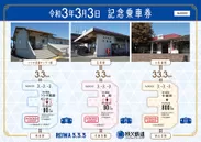 令和3年3月3日記念乗車券　台紙(表)・きっぷ　イメージ