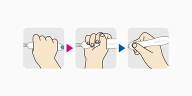 成長に合わせて握り方をサポート