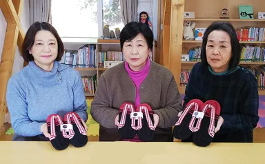 陸前高田のメンバーが作った布ぞうり