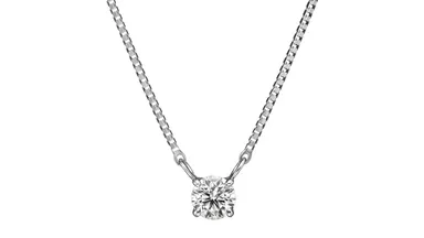 ラウンドブリリアントカットネックレス（Pt)