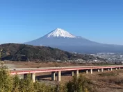 富士川サービスエリアから見える富士山