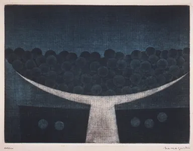 浜口陽三　ぶどう　1954年頃