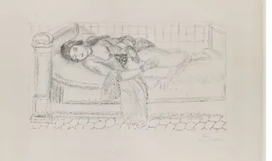 アンリ・マティス《眠るオダリスク》、1929年、 リトグラフ、町田市立国際版画美術館蔵