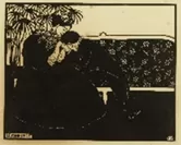 フェリックス・ヴァロットン《信頼》、1895年、 木版、町田市立国際版画美術館蔵