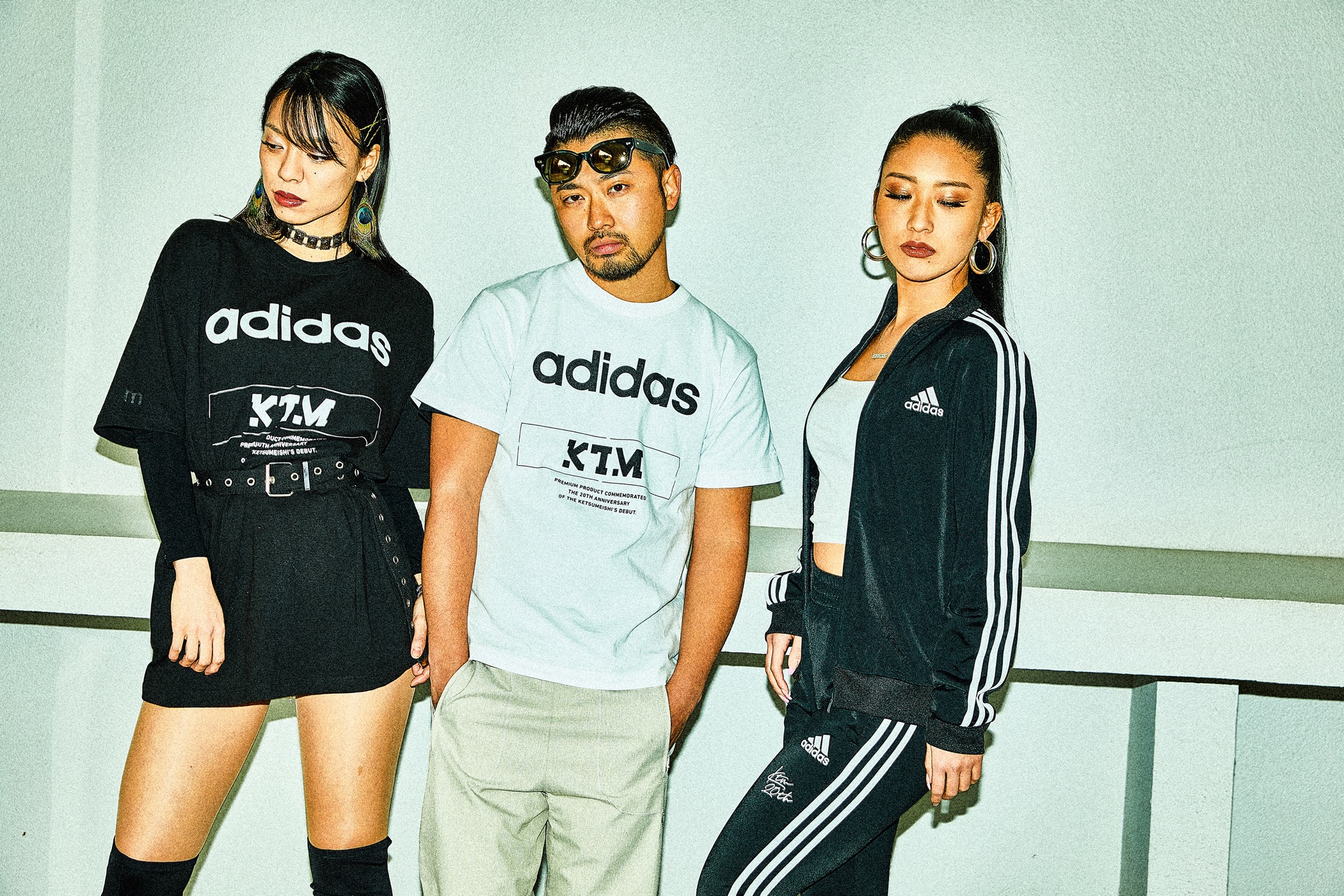 ケツメイシ20周年記念Tシャツ adidas KTM コラボ Tシャツ 黒