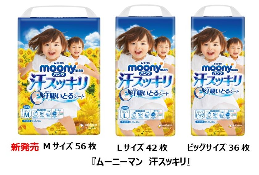 抗菌 汗吸いとるシート を採用 汗対策のパンツ 登場 ムーニーマン 汗スッキリ 新たにmサイズ追加 21年3月9日より全国で期間限定発売 ユニ チャーム株式会社のプレスリリース