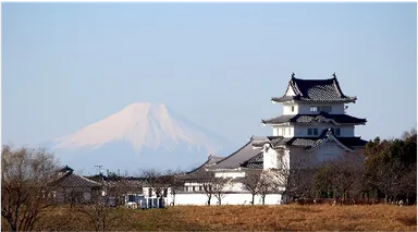 関宿城と富士山