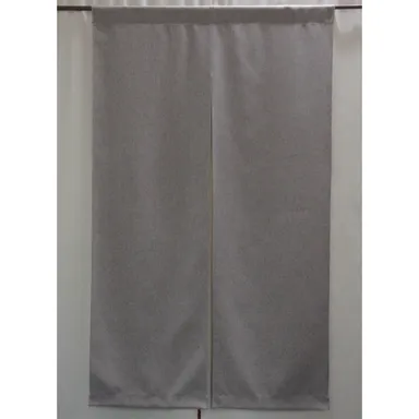 綿風厚手特殊防炎ポリエステル暖簾 グレー