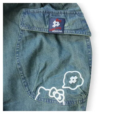 デニムサロペット 刺繍