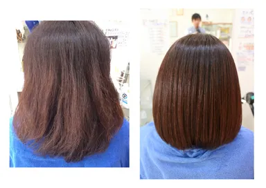 電子トリートメント縮毛矯正の施術事例です