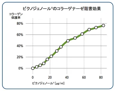 コラゲナーゼ阻害効果