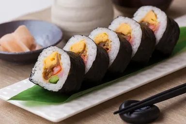 和風の巻き芯を使った巻き寿司