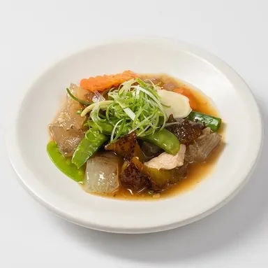 ナマコと魚の浮袋と豚肉の台湾式炒め