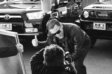 蝶野CM撮影風景