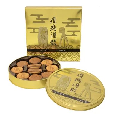 アマビコ アマビエ祈念クッキー缶