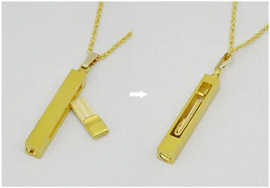 香りの遺骨ペンダント取付け