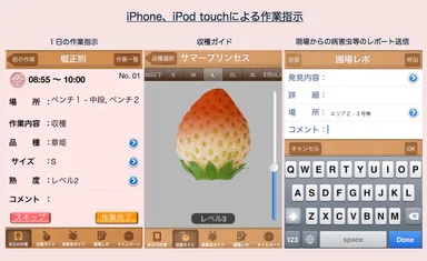 iPhone、iPod touchによる作業指示