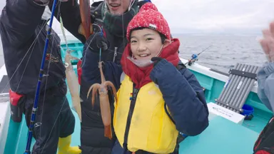 初心者のお子さんも手軽に釣り体験(氷見)