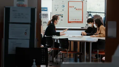 「やさしいにほんご」で語りかけています