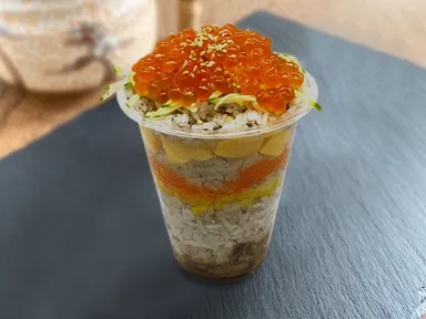 しらすといくらのミルフィーユ